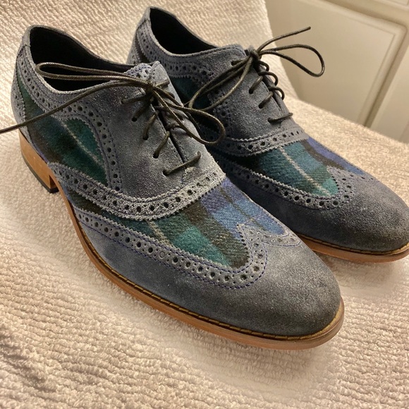 Cole Haan men’s suede leather wingtip shoe size 10 main image 4